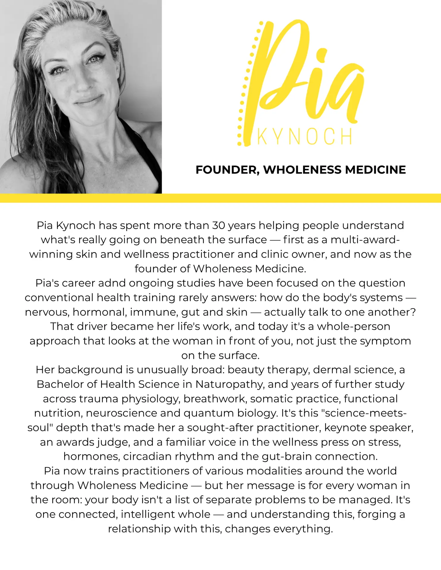 Pia One Sheet