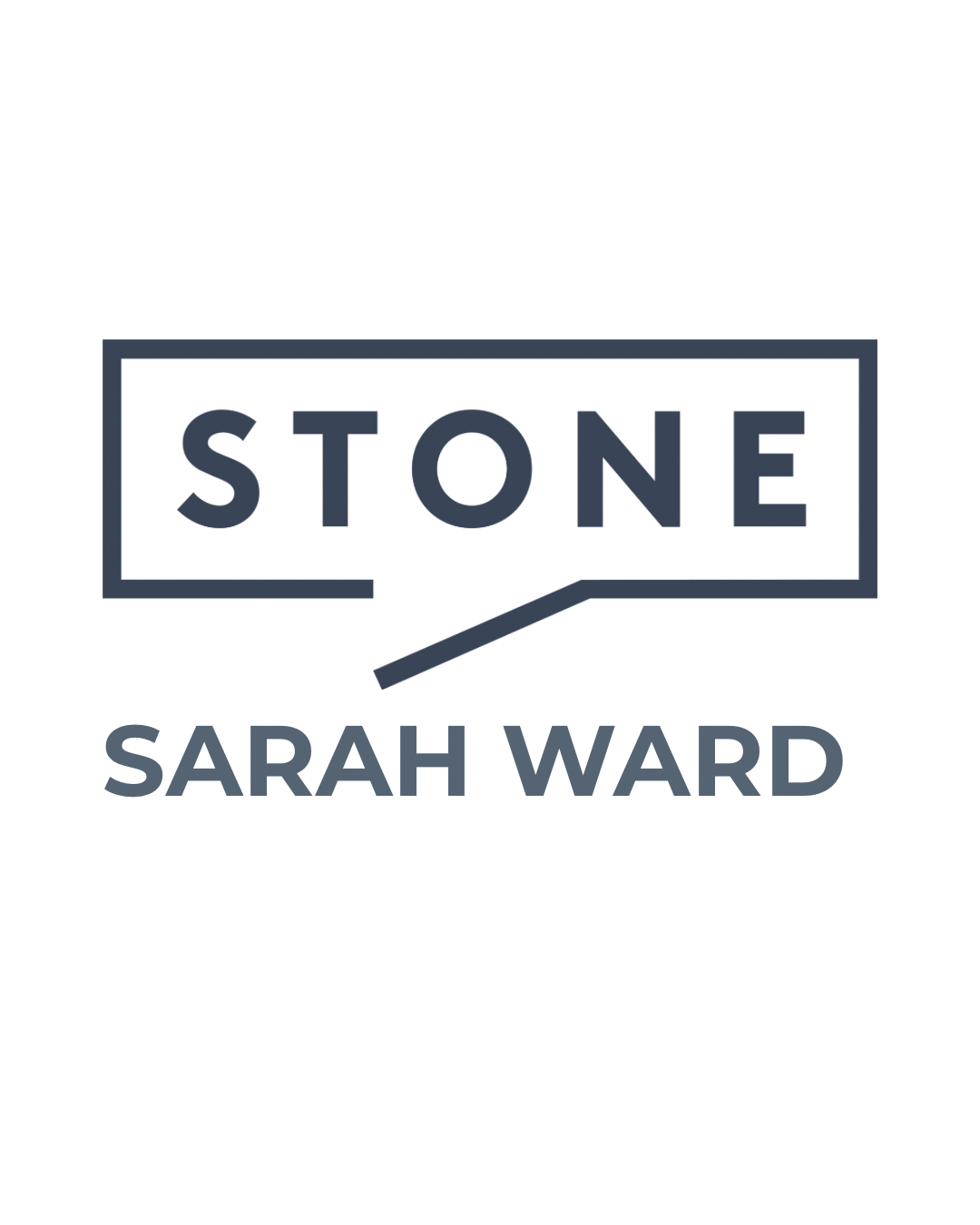 Stone real estate Sarah Ward logo grey stacked logo