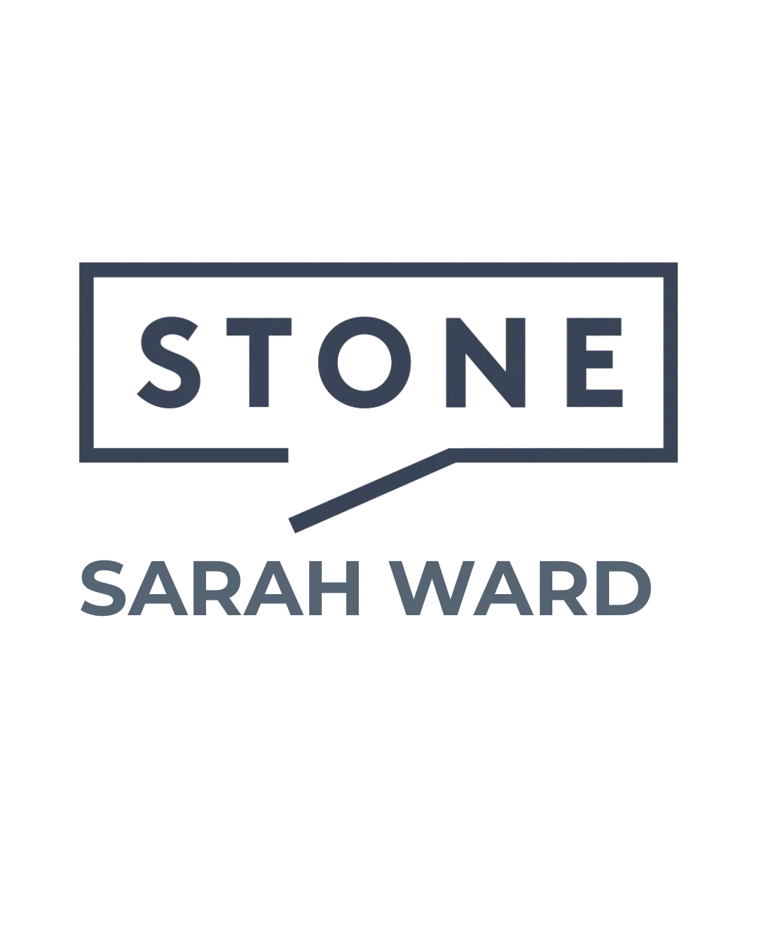 Stone real estate Sarah Ward logo grey stacked logo